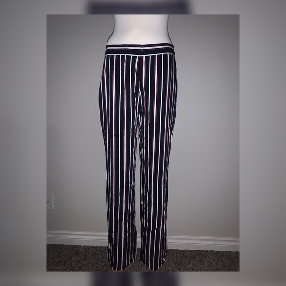 Olsen Mona Straight Feminine Fit Stripe Pants - Picture 1 of 6